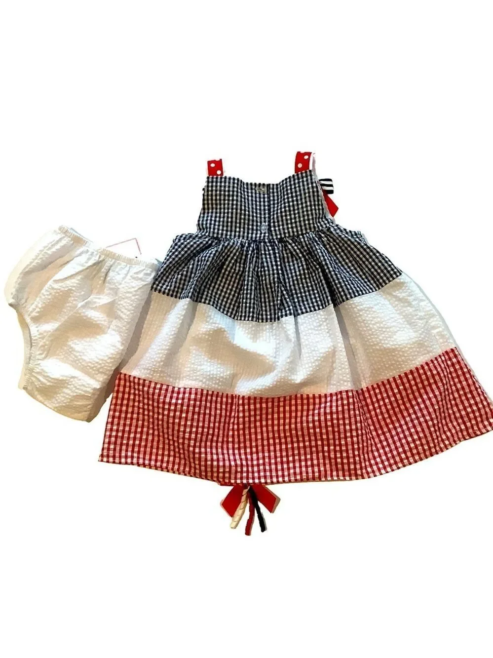 Rare Editions 2 Piece Patriotic Dress 24 Months New